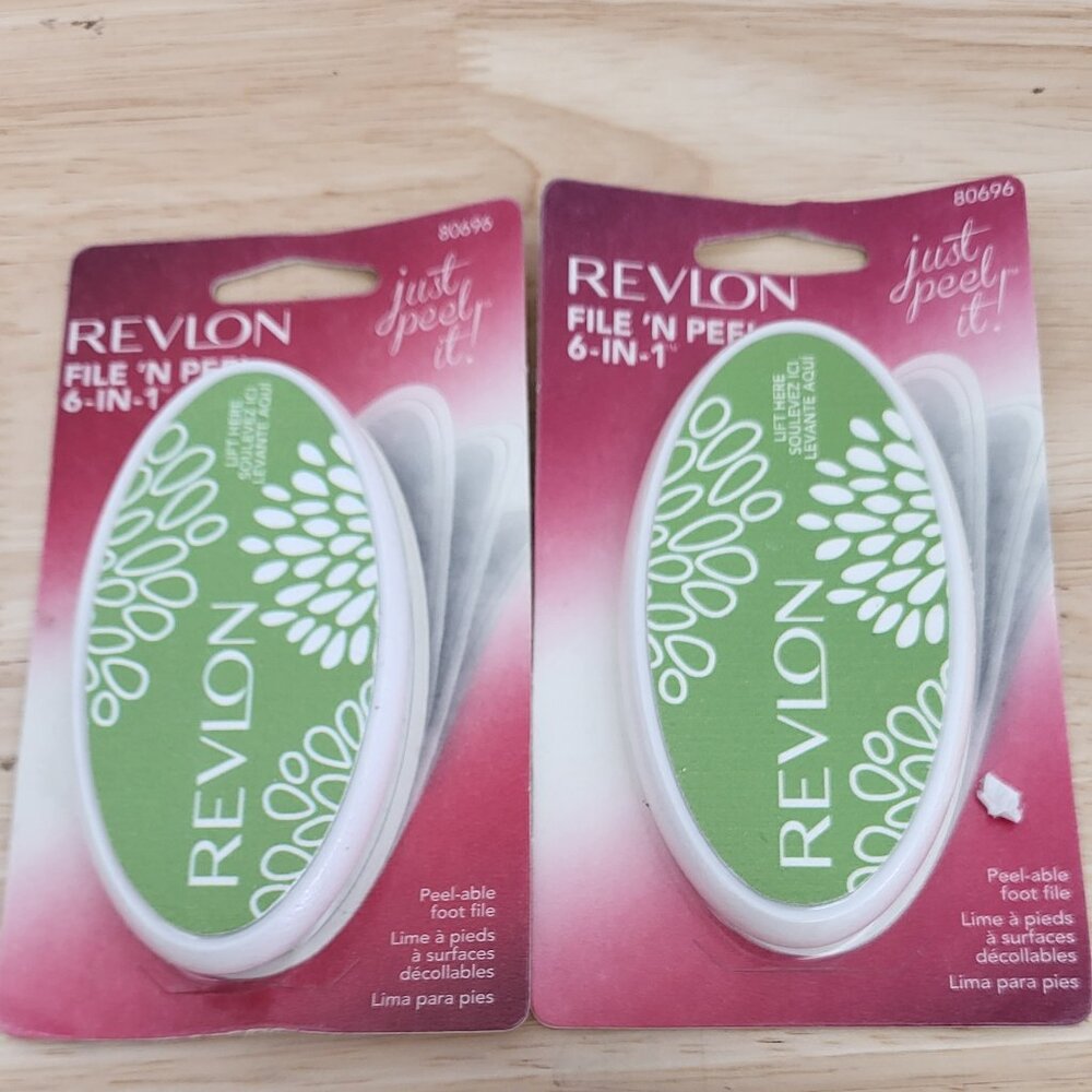 REVLON File 'n Peel 6-in-1 Feel-able foot file #80696 -2 Pack